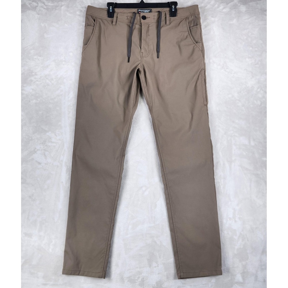 686 Everywhere Pants Mens 36x33 Beige Slim Fit Nylon Stretch Travel Chino